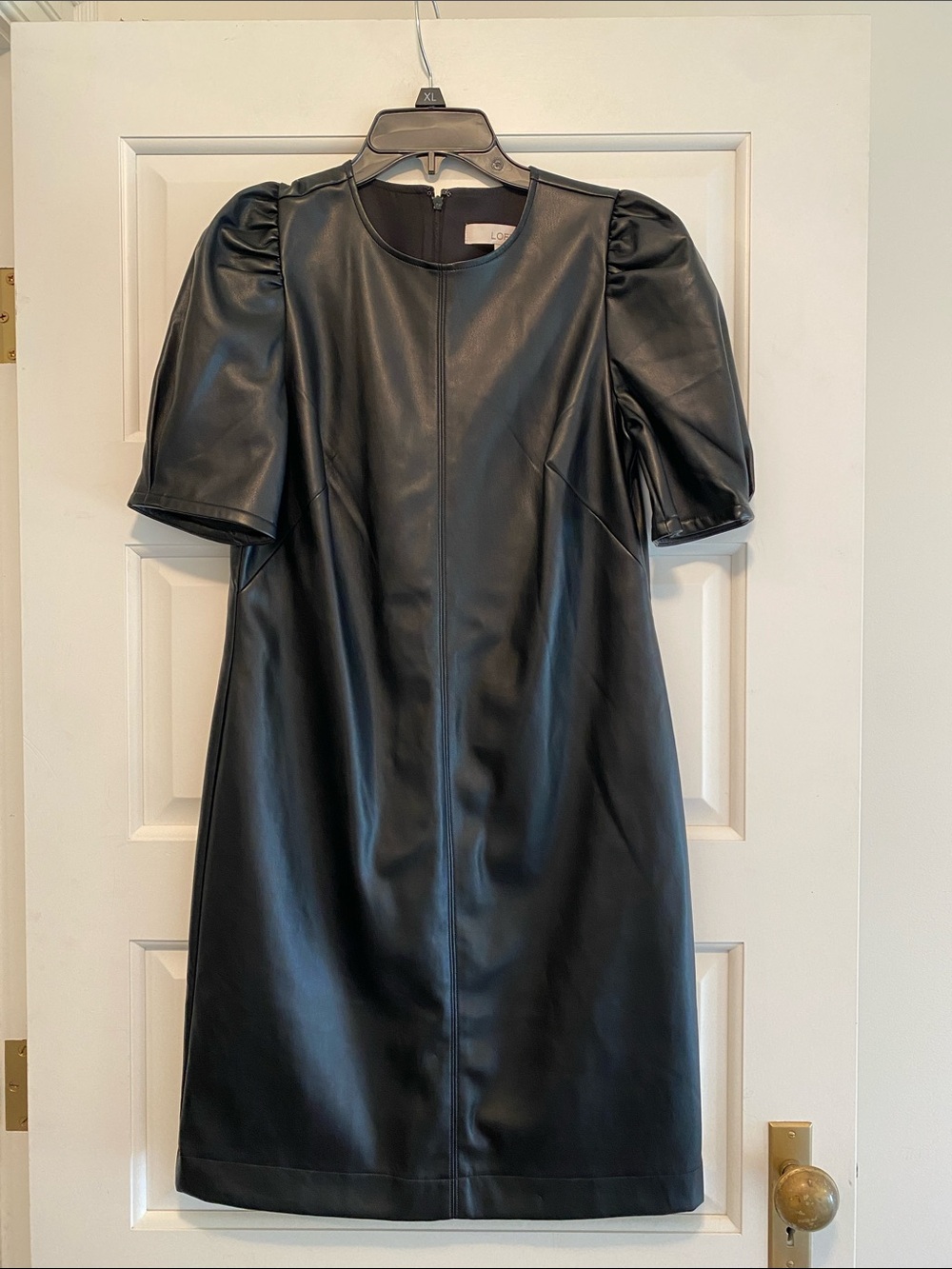 Loft imitation leather dress